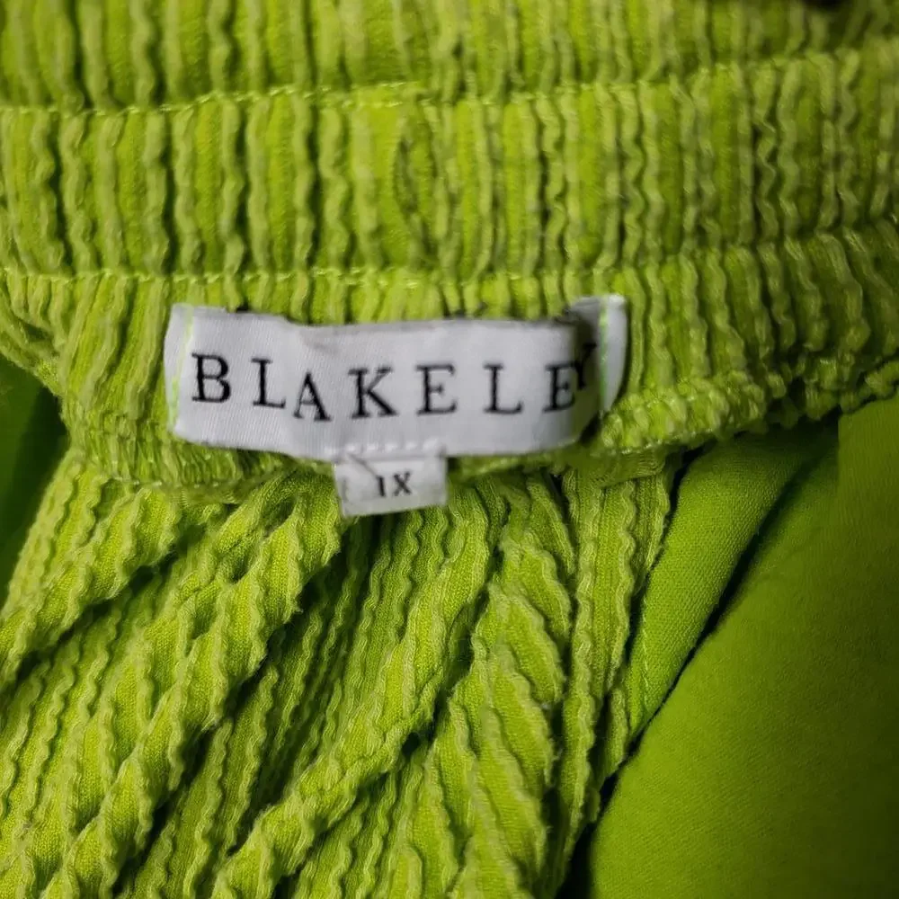 BLAKELEY Women's Sz 1x Brentley Ribbed Lounge Short Green (1783) - Picture 4 of 5